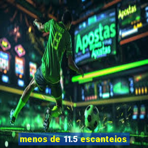 menos de 11.5 escanteios